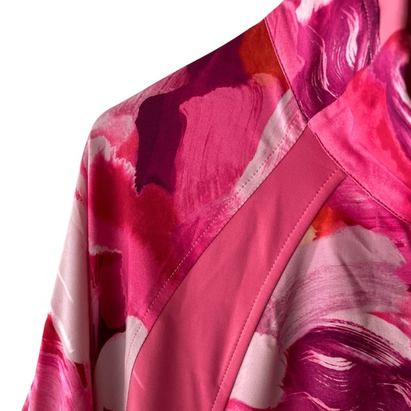 Athleta Full Zip Run with it Painted Energy Coral Plus Size Jacket - 1X - Picture 4 of 13